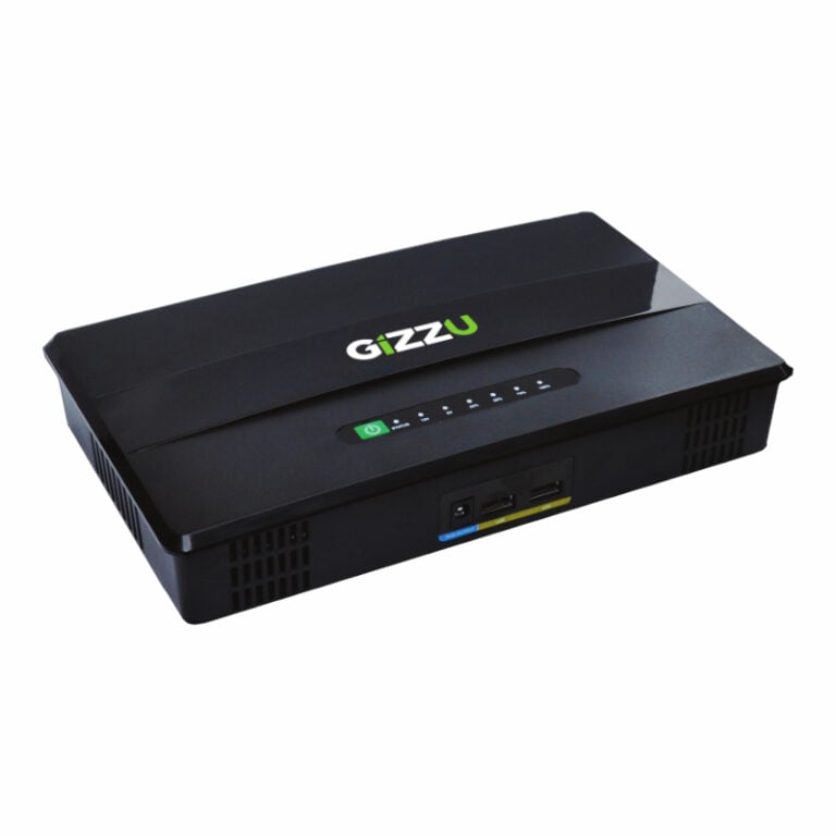 GIZZU 60W 69Wh 21600mAh Mini POE DC UPS LifePO4 – Black